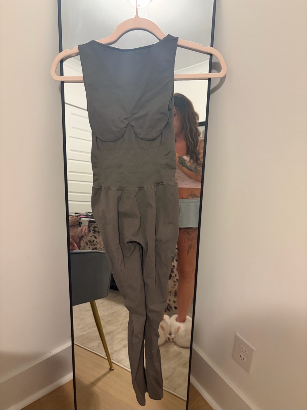 SKIMS Sleeveless Jumpsuit in Olive